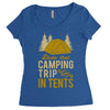 dude that camp trip in tents funny Women's Triblend Scoop T-shirt