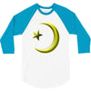 gay pride star and crescent 3/4 Sleeve Shirt