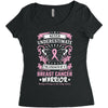 Never Underestimate The Strength Of A Breast Cancer Warrior Women's Triblend Scoop T-shirt