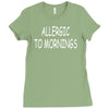 allergic to mornings Ladies Fitted T-Shirt