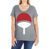 uchiha clan symbol crest   anime itachi sasuke naruto cosplay gift tee Ladies Curvy T-Shirt