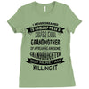 Super Cool Grandmother Of A Freaking Awesome Granddaughter Ladies Fitted T-Shirt