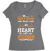There's This Boy Who Stole My Heart He Calls Me Stepmom Women's Triblend Scoop T-shirt