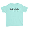 black and yellow Youth Tee