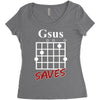 gsus saves chord Women's Triblend Scoop T-shirt