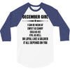 Super December Girl 3/4 Sleeve Shirt