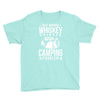 love whiskey and camping! Youth Tee