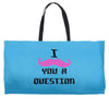 i mustache you a question pink mustache Weekender Totes