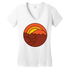 sunset circle Women's V-Neck T-Shirt