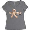 Survivor Of Uterine Cancer Women's Triblend Scoop T-shirt