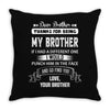 Thanks For Being My Brother, Love, Your Brother Throw Pillow