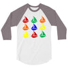 color ful 3/4 Sleeve Shirt