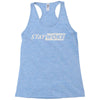 stay woke now Racerback Tank