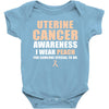 Uterine Cancer Awareness I Wear Peach For Some Special To Me Baby Bodysuit