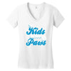 my kids have paws Women's V-Neck T-Shirt