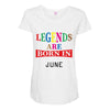 legends are born june Maternity Scoop Neck T-shirt