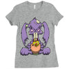 zombie bunny loves brains Ladies Fitted T-Shirt