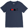 i love house music t shirt edm club wear rave electro party progressiv V-Neck Tee