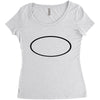 black oval Women's Triblend Scoop T-shirt