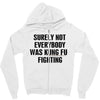 surely not everybody was kung fu fighting black color Zipper Hoodie