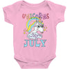 unicorns are born in july cute unicorn Baby Bodysuit