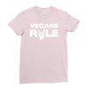 vegans rule Ladies Fitted T-Shirt