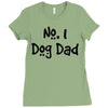 number one dog dad Ladies Fitted T-Shirt