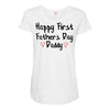 Happy First Father's Day Daddy Maternity Scoop Neck T-shirt