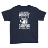 whiskey and camping! Youth Tee