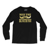 funny black mustache may the stache be with you Long Sleeve Shirts