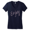 cute enjoy Women's V-Neck T-Shirt