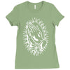 praying hands cross mary rock band baseball jersey Ladies Fitted T-Shirt
