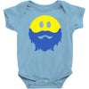 bearded smiley face Baby Bodysuit