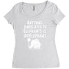anything unrelated to elephants is irrelephant Women's Triblend Scoop T-shirt