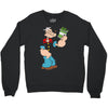 popeye spinach retro mens funny Crewneck Sweatshirt