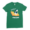 reading is jawsome Ladies Fitted T-Shirt