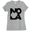 love nola new orleans american jazz blues music t shirt Ladies Fitted T-Shirt