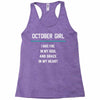 October Girl Racerback Tank
