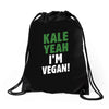 Kale Yeah I'm Vegan! Drawstring Bags