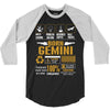 Born Gemini  Multitasking Problem Solving Tees 3/4 Sleeve Shirt