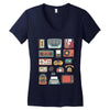 vintage electronic retro technology Women's V-Neck T-Shirt