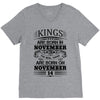 Real Kings Are Born On November 14 V-Neck Tee