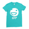 white nmp Ladies Fitted T-Shirt