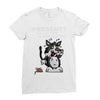 anxious cat Ladies Fitted T-Shirt