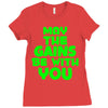 gym gains fitness slogan Ladies Fitted T-Shirt