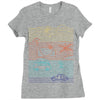 summer zone line Ladies Fitted T-Shirt