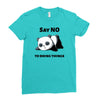 say no to doing things Ladies Fitted T-Shirt