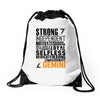 Strong Independent Motivated Gemini Drawstring Bags