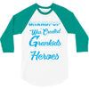 Grandpop Was Created because Grankids Need Real Heroes 3/4 Sleeve Shirt