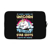 I Wish I Were a Unicorn So I Could Stab Idiots with My Head Laptop sleeve